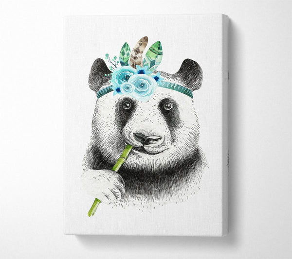  A Canvas Print of Panda Bamboo Canvas Art