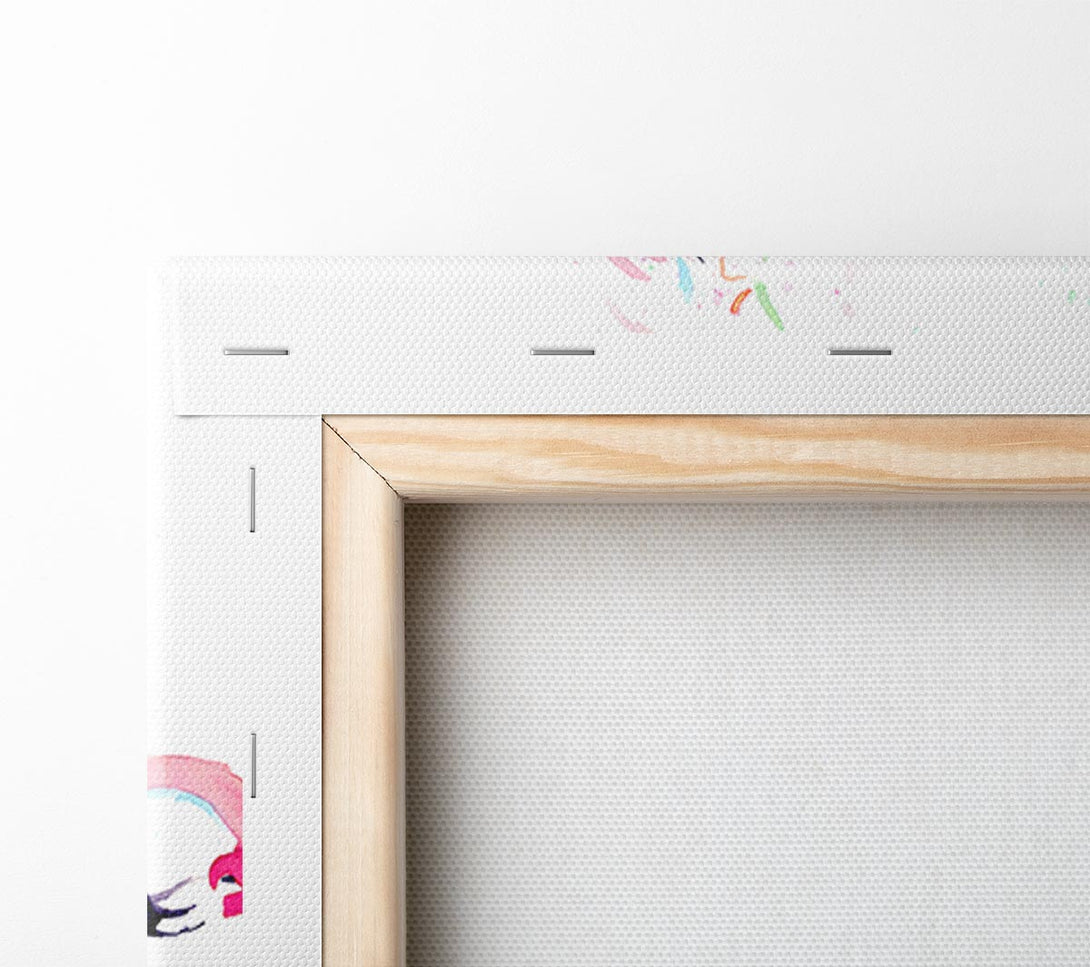  A Canvas Print of Flamingo Watercolour Canvas Wall Art