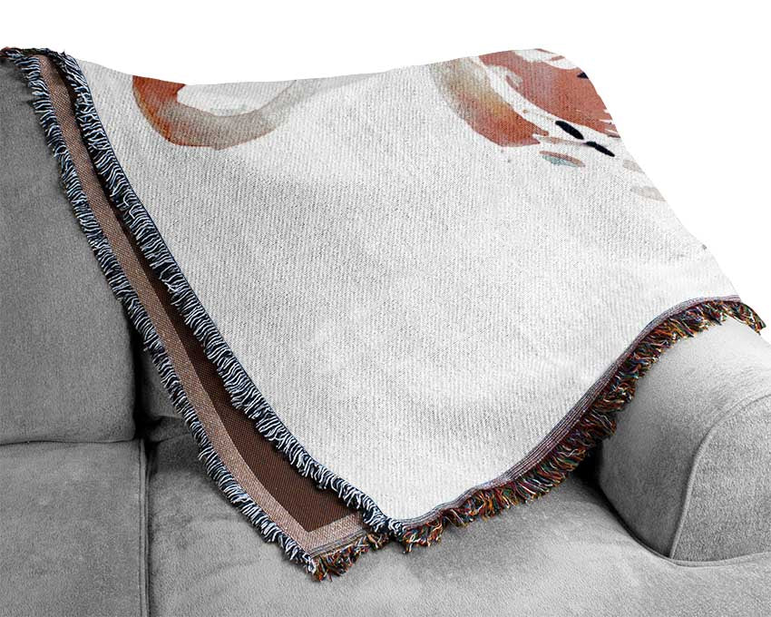 Flamingo Watercolour Woven Blanket