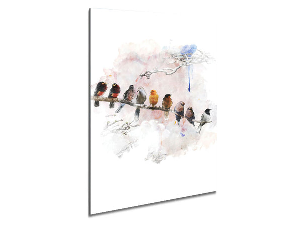 Bird Gossip Metal Print