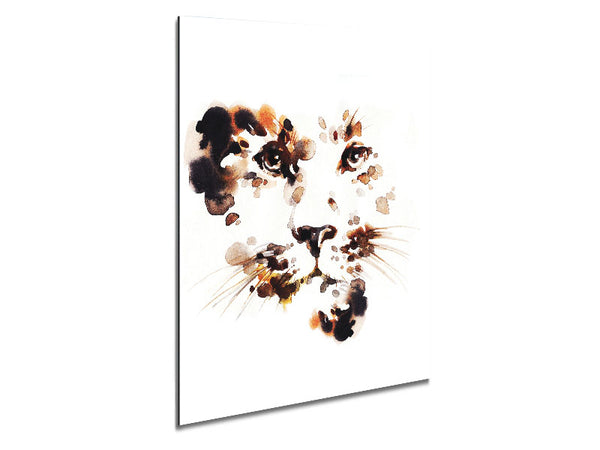 Leopard Spot Face Metal Print