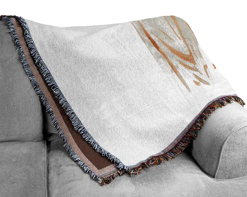 Horse At The Stables Woven Blanket