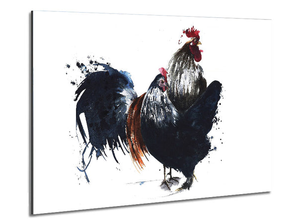 Hen Duo Metal Print