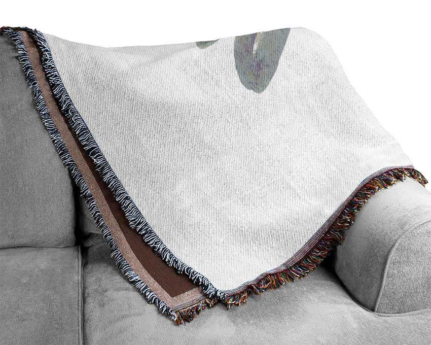 Grey Rabbit Woven Blanket