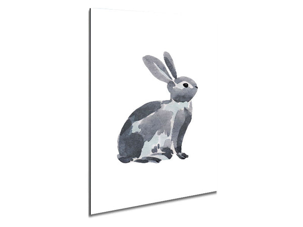Grey Rabbit Metal Print
