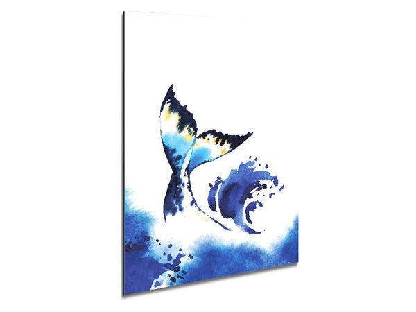 Blue Whale Tail Metal Print