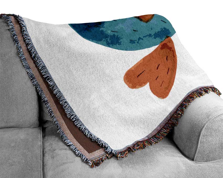 Heart Tailed Bird Woven Blanket