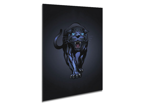 Fierce Panther Roar Metal Print