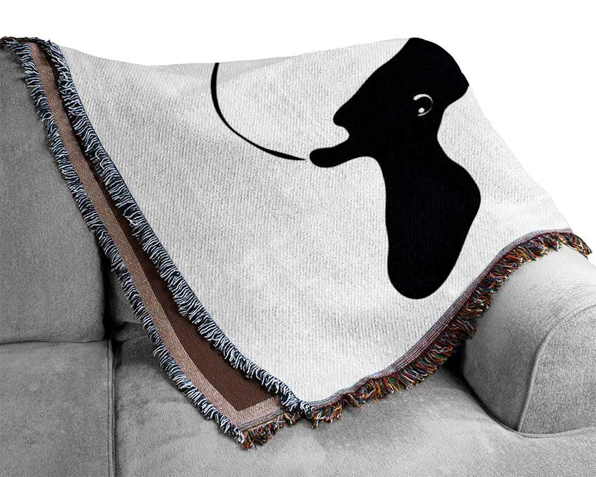 Here's Looking At You Cow Woven Blanket