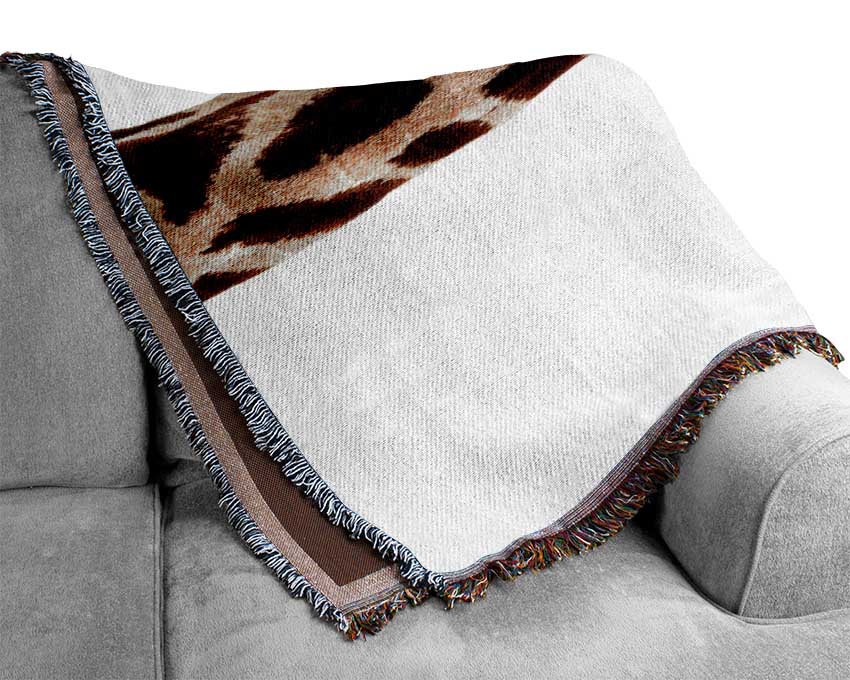 Goofy Giraffe Woven Blanket