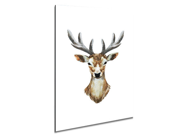 Female Deer Head Metal Print