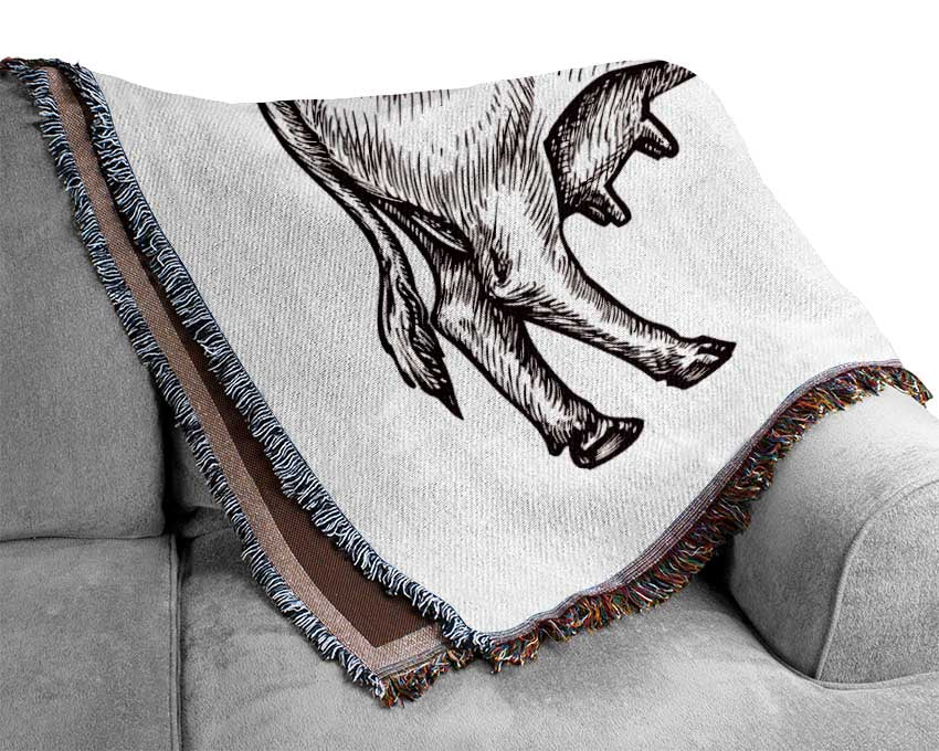 Hereford Cow Woven Blanket
