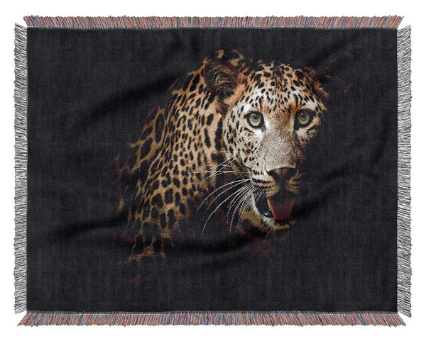 Curious Leopard Woven Blanket