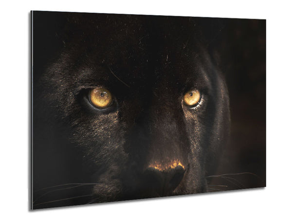Black Panther Face Metal Print