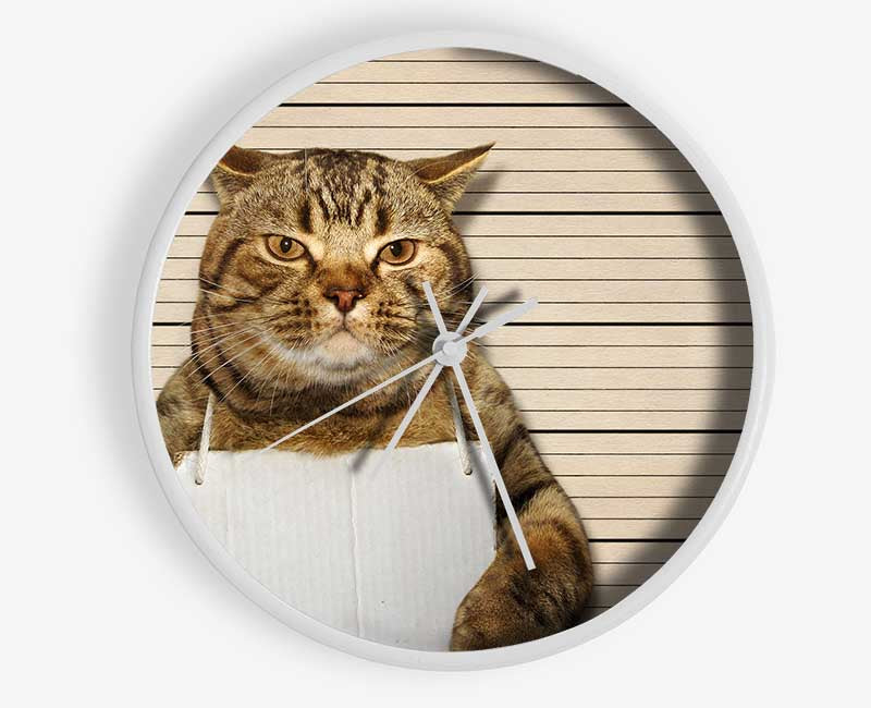 It Wasn't Me Cat Clock - Wallart-Direct UK