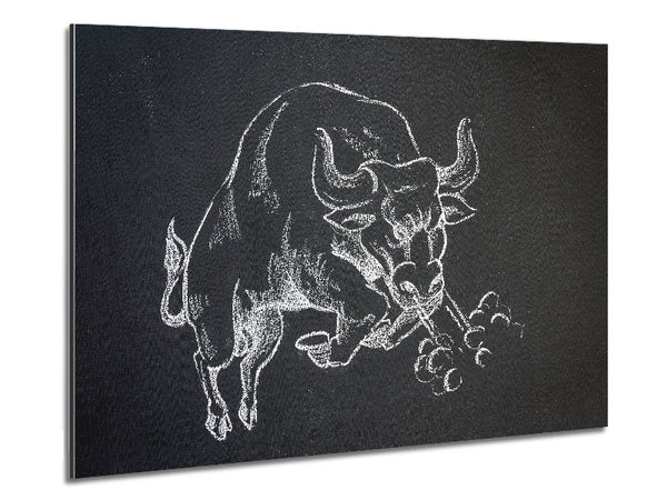 Angry Bull Metal Print