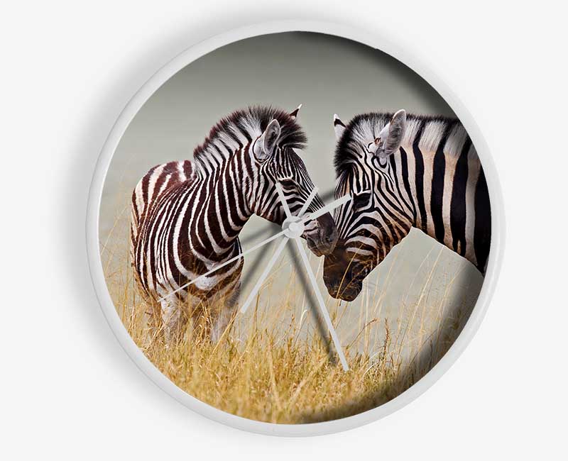 Mother and Baby Zebra Clock - Wallart-Direct UK