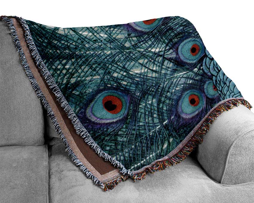 Peacock Beauty Woven Blanket