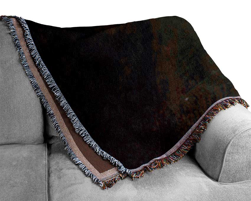 Inquisitive Dog Jack Russell Pup Woven Blanket