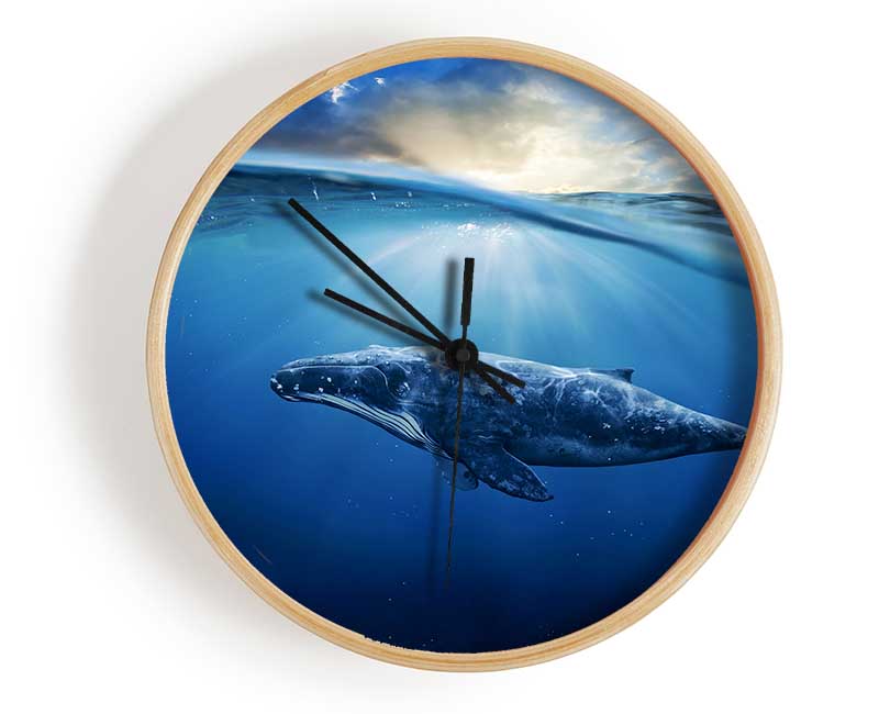 Ocean Whale Clock - Wallart-Direct UK