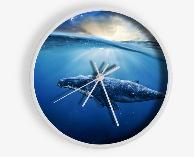 Ocean Whale Clock - Wallart-Direct UK