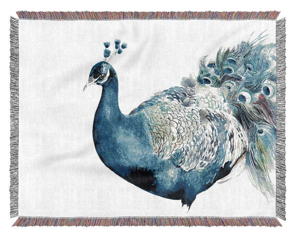Peacock Blues Woven Blanket
