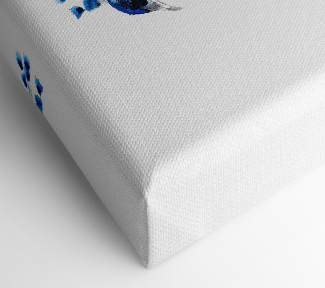  A Canvas Print of Peacock Blues Canvas Print