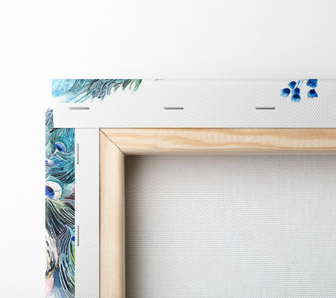  A Canvas Print of Peacock Blues Canvas Print