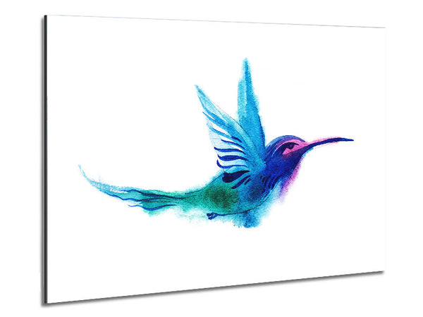 Elegant Rainbow Bird Metal Print