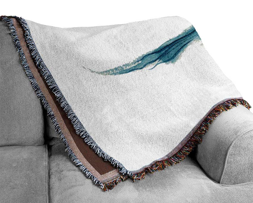 Elegant Rainbow Bird Woven Blanket
