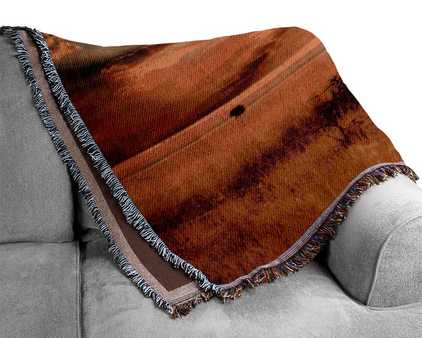 Elephant duo sunset Woven Blanket