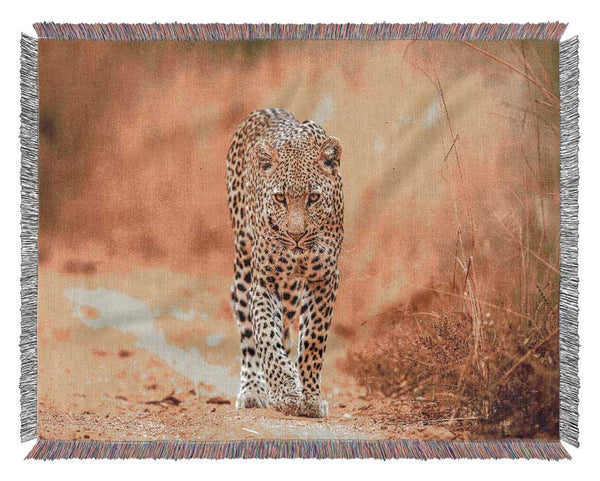 Leopard Walk Woven Blanket