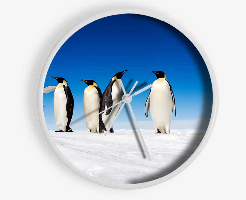 Penguin Gossip Clock - Wallart-Direct UK