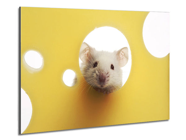 Cheesy Mouse Metal Print