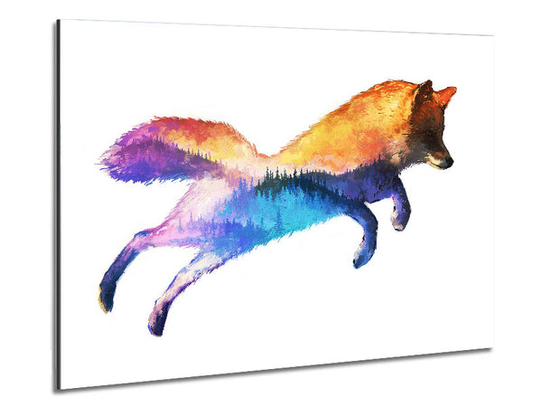 Fox Pounce Metal Print