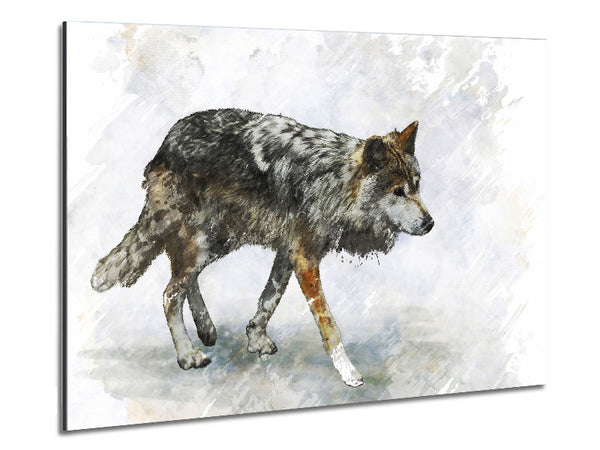 Wolf Trek Metal Print