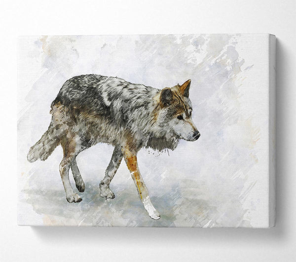  A Canvas Print of Wolf Trek Canvas Art