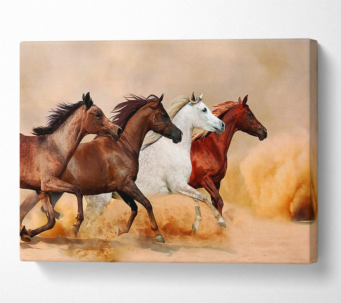  A Canvas Print of Horse Stampede Canvas Art