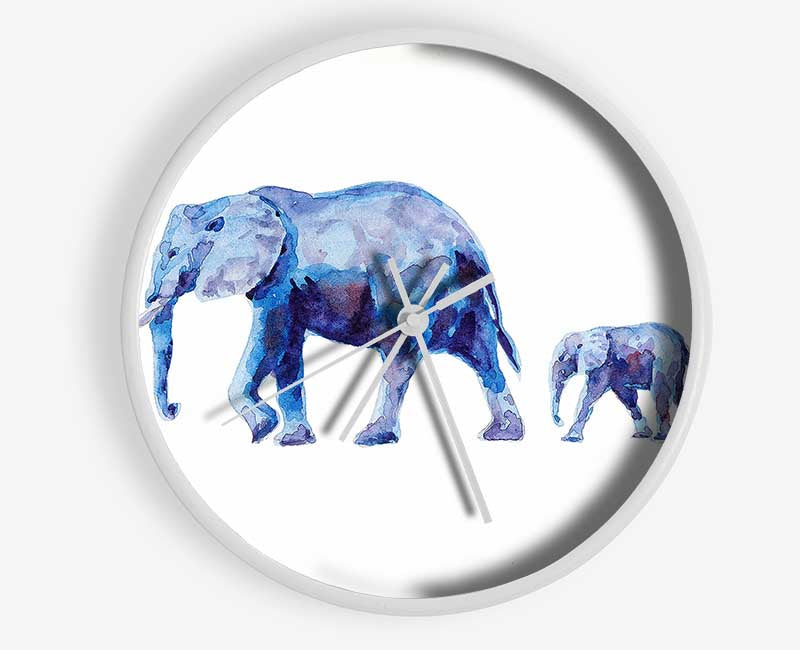 Mother and Child Elephant Love Clock - Wallart-Direct UK