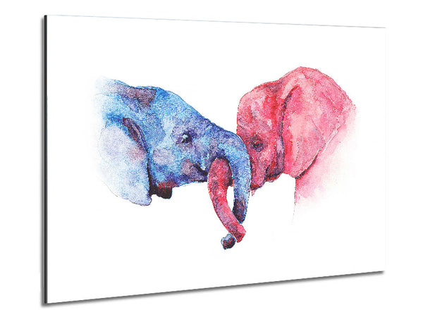 Elephant Trunk love Metal Print