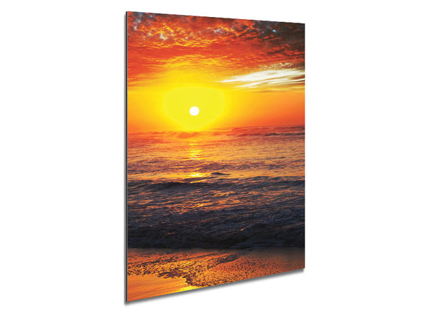 Orange Cloud Sunset Metal Print