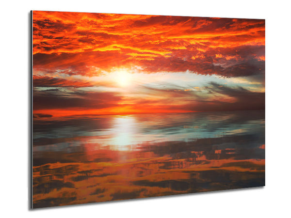 Reflections Of A Sunset Sky Metal Print