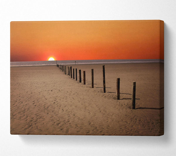 A Canvas Print of Sunset Walk Canvas Wall Art