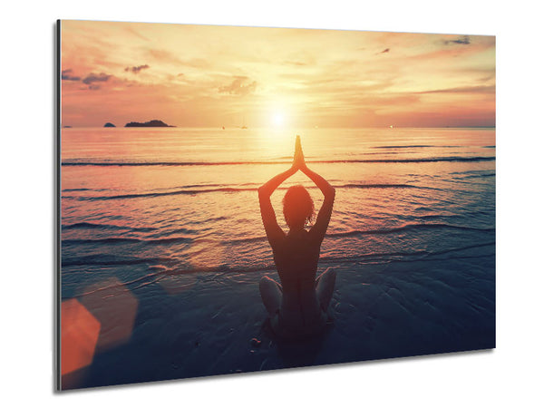 Early Morning Yoga Metal Print