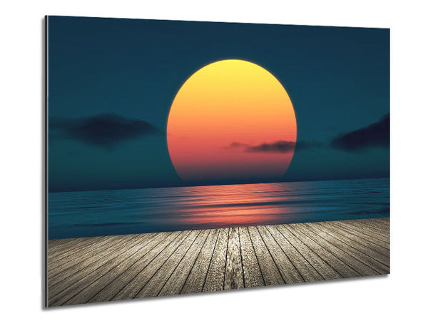 Boardwalk Sun Metal Print