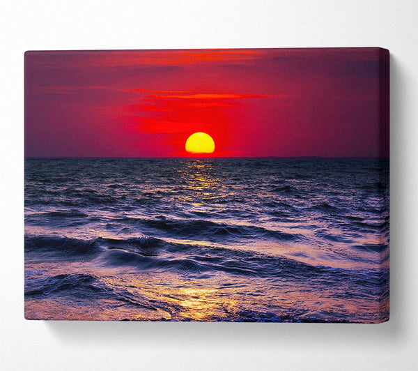 A Canvas Print of Golden Sunset Ocean Canvas Print