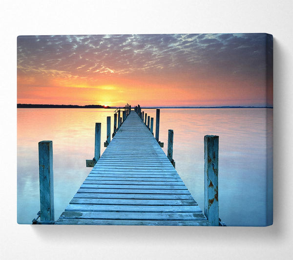  A Canvas Print of Peaceful Boardwalk Skies Canvas Print