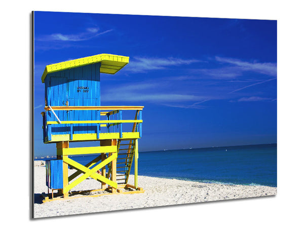 Life Guard Hut Metal Print