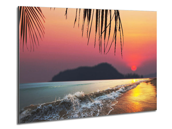 Movement Of the Glistening Sunset Metal Print