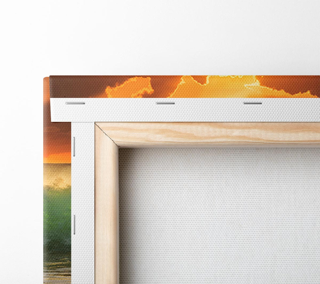  A Canvas Print of Surfer Sunset Canvas Wall Art